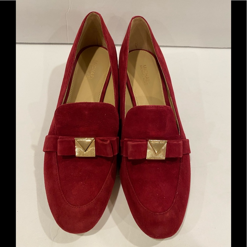 Michael Kors Caroline loafers suede maroon 7 - Picture 4 of 12